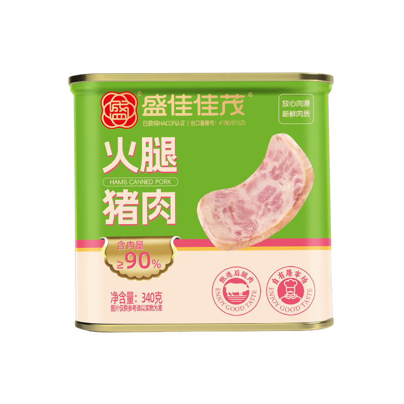 Canned ham and pork