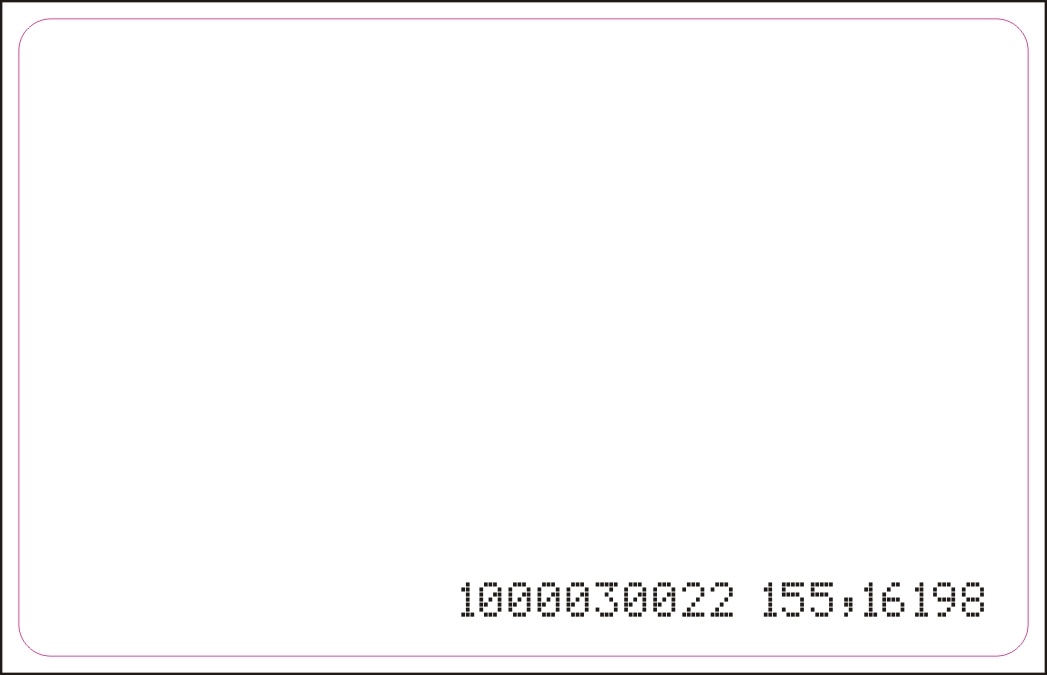 ID chip printing white card