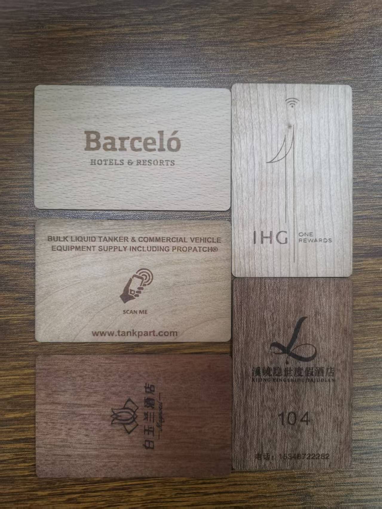 Wood card carving effect