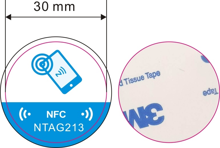 NFC-NTAG213 chip anti-metal label card