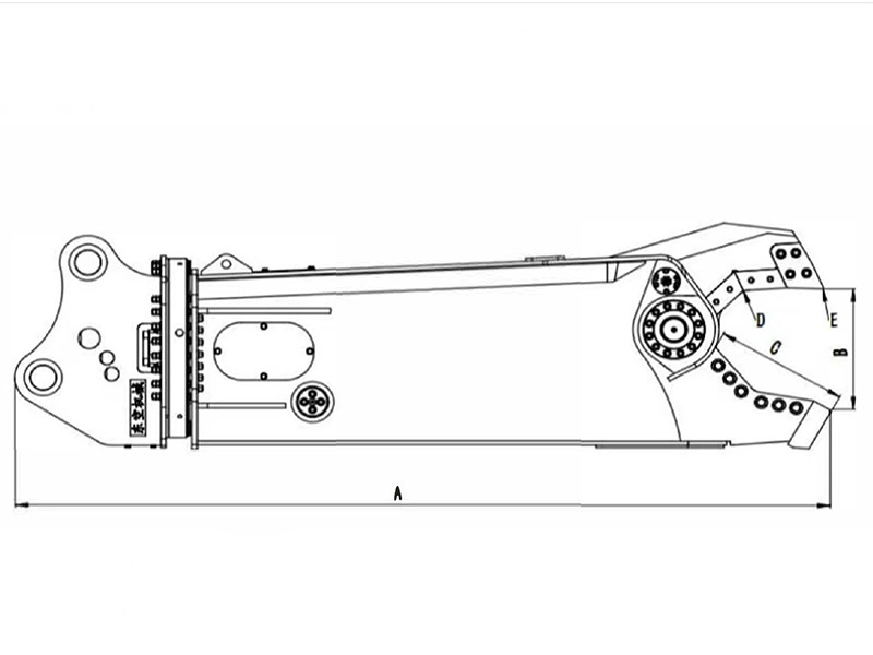 Single Cylinder Rotating Hydraulic Shear