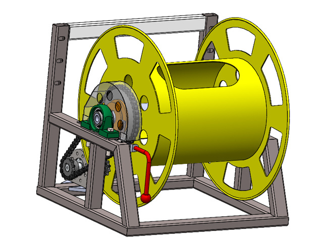 Single-layer hydraulic hose reel