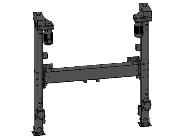 Electric extended landing support legs