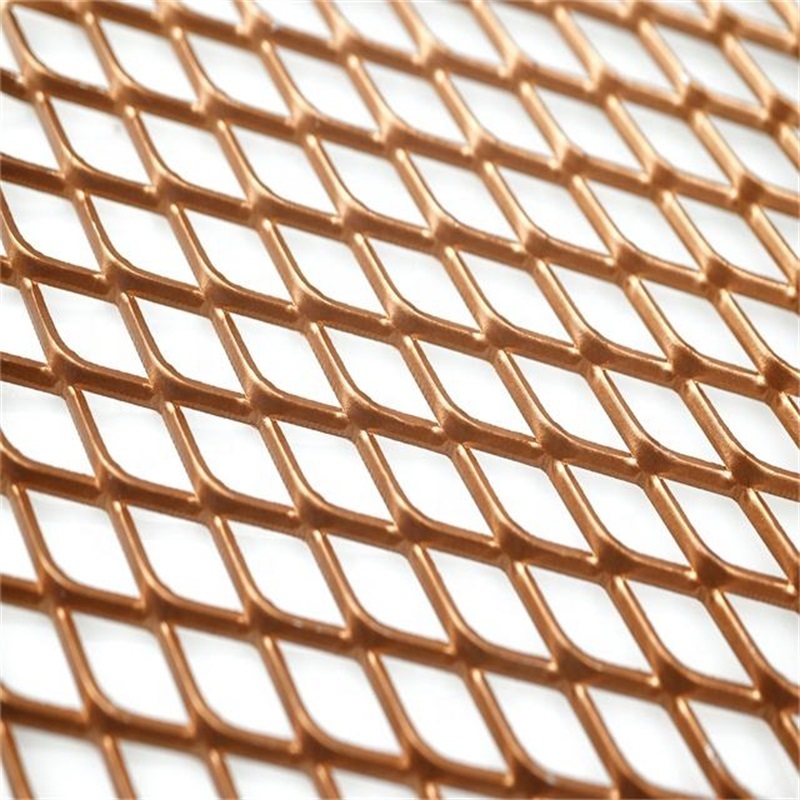 Aluminium expanded decorative mesh-Copper plated aluminum mesh