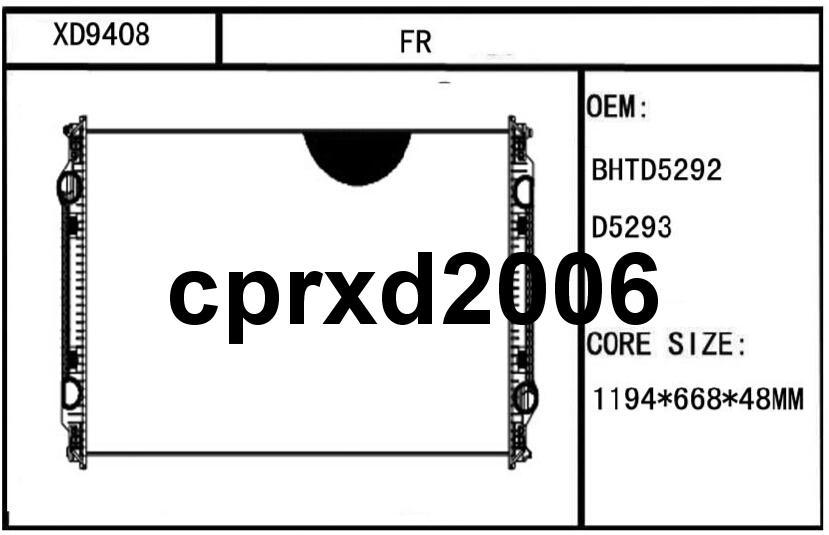 XD9408 Freightliner Argosy radiator BHTD5292