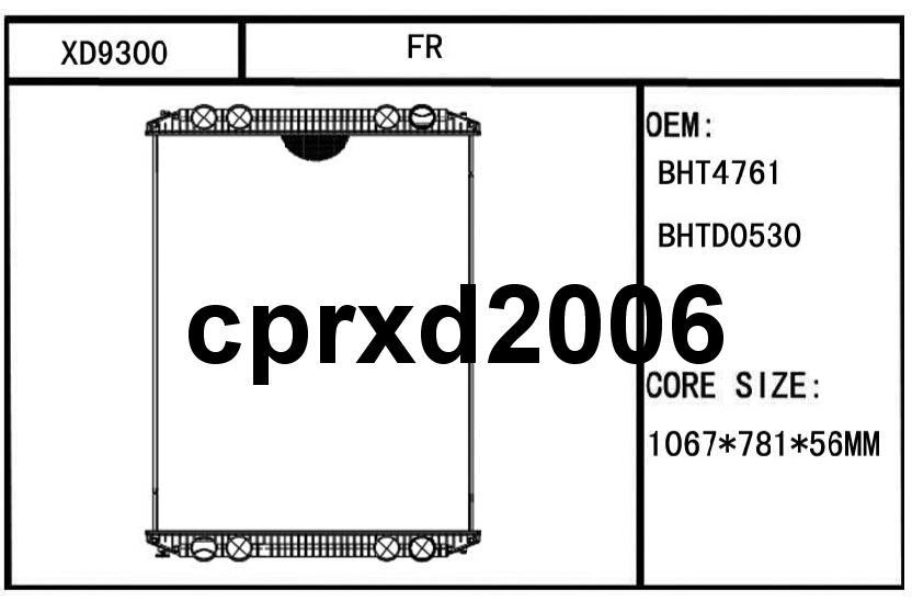 XD9300 Freightliner Columbia BHT4761/BHTD0530/BH TD0635/D0531