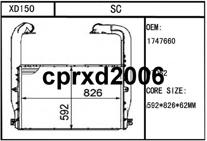 oe 1747660 Scania 5 series intercooler