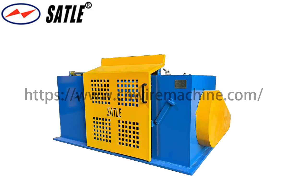 High efficiency spool wire take up machine