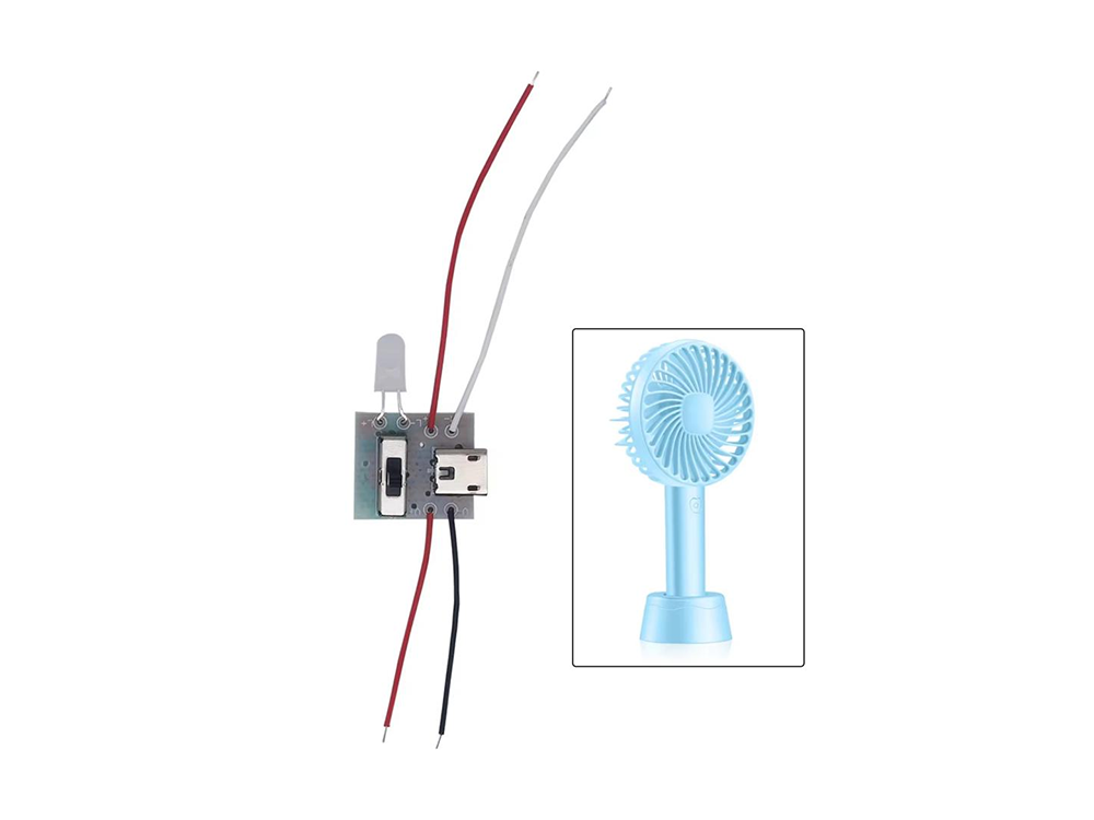 customized pcb circuit board USB Mini portable fan PCBA, DC charging pcb assembly
