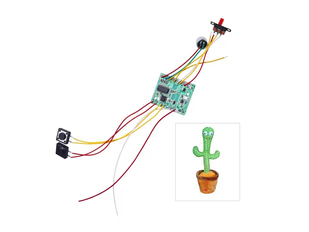 customized smart dancing cactus PCB circuit board assembly can dance talk and sing cactus toy PCBA manufacturer