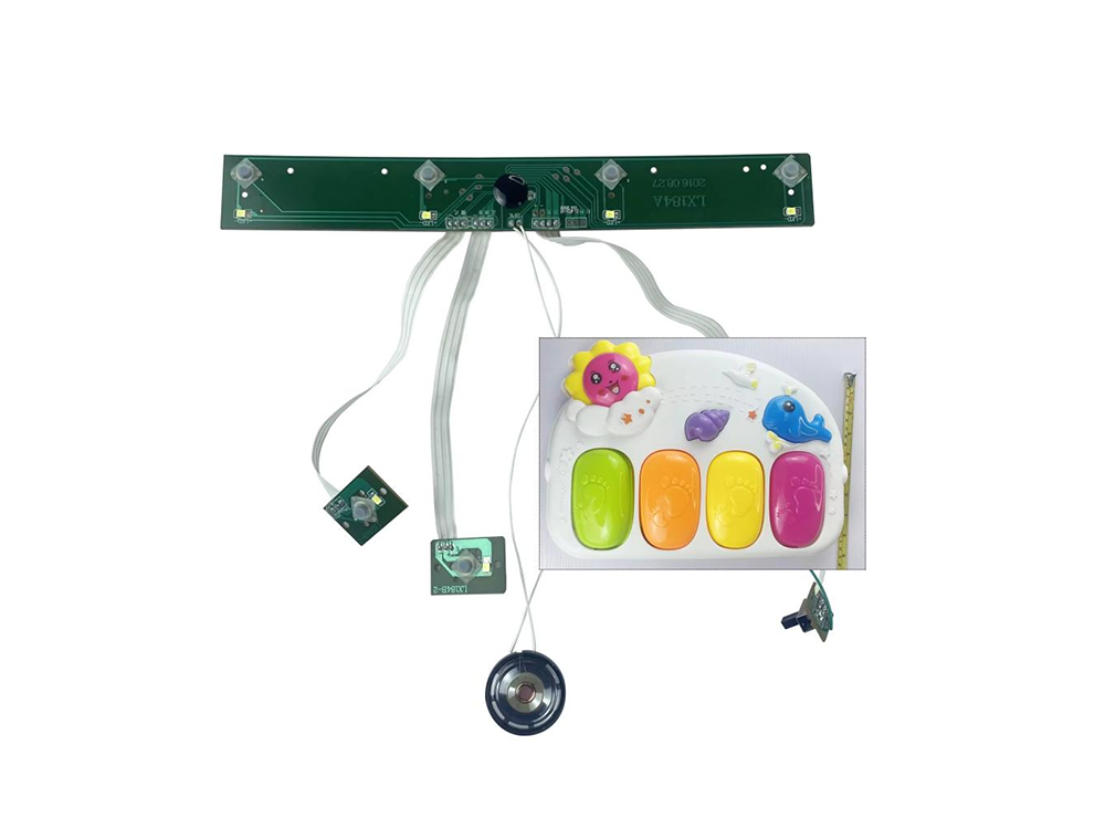 customized 4 keys piano sounds board music piano toy pcba board manufacturer cob electron board supplier