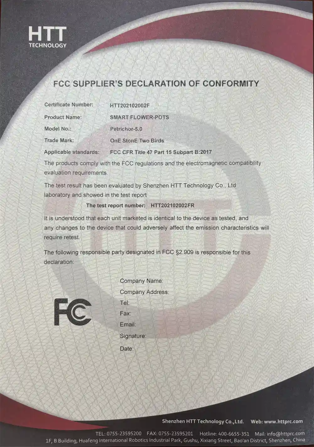 Certificate of Compliance