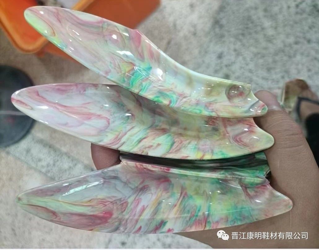 Kangming shoes material launched TPU marble series, color random collocation, leading the new trend of shoe material