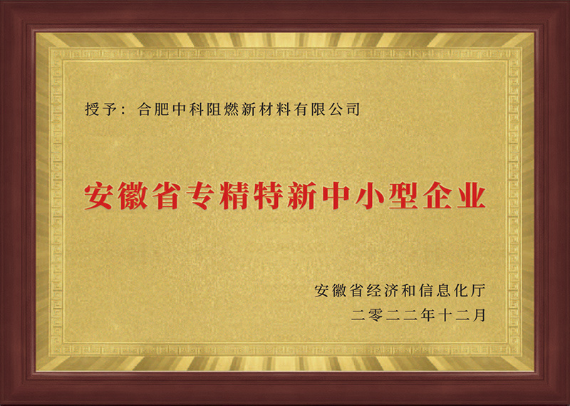 安徽省專精特新中小型企業(yè)