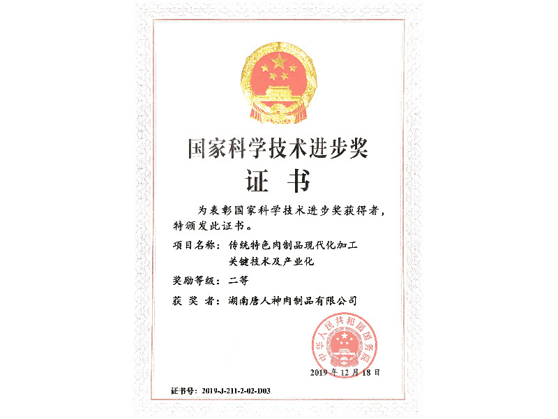 國家科技進步二等獎