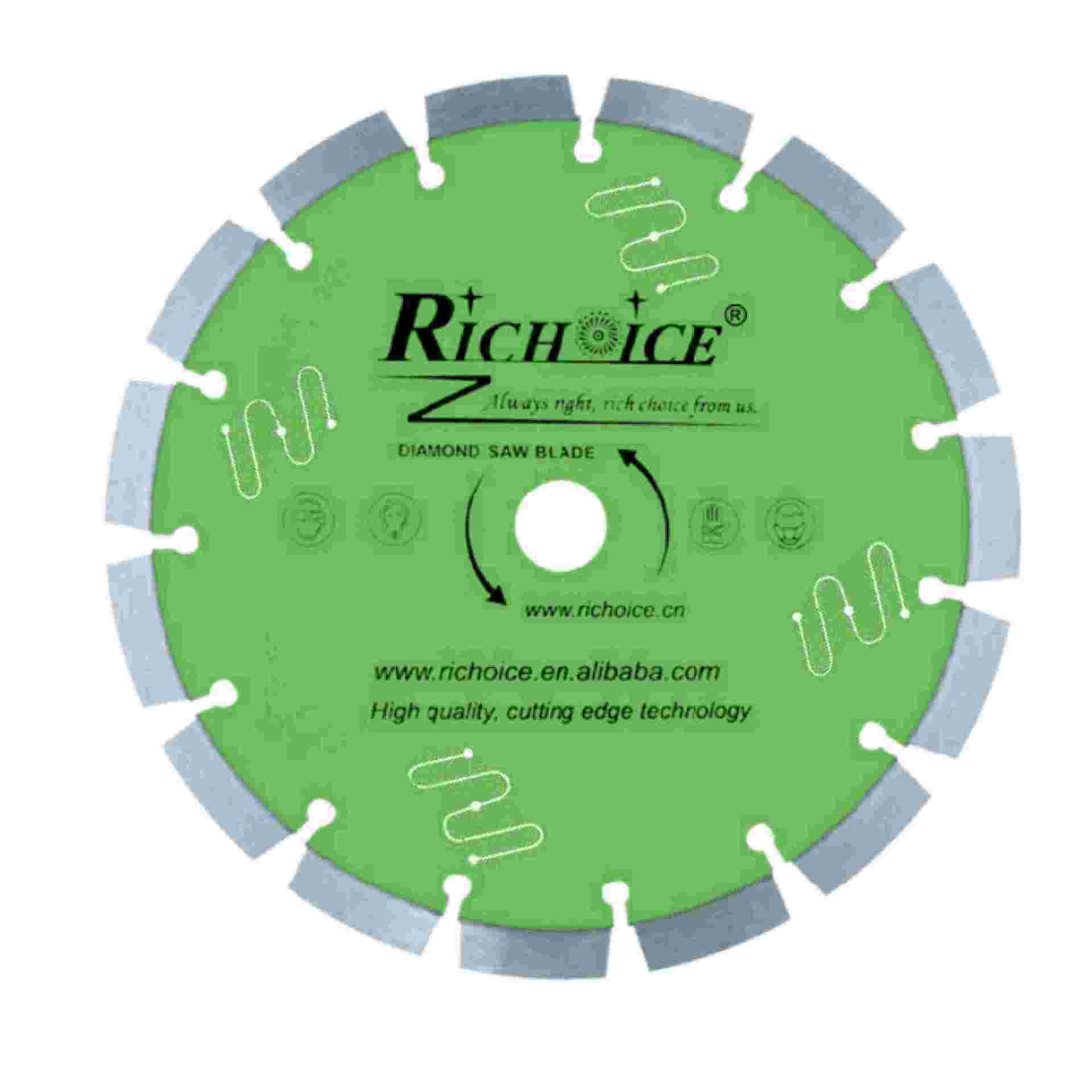 High Frequency Welded  Diamond Saw Blade Green Silent diamond blade Green concrete diamond blade