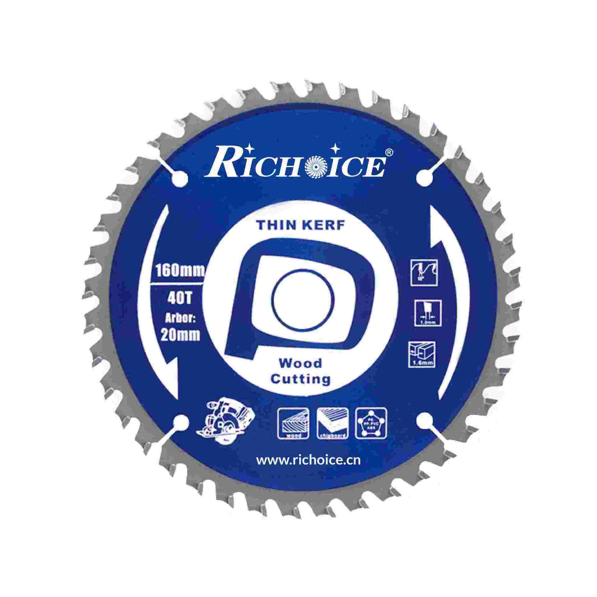 Richoice Wood Cutting Super Thin Kerf Circular Saw Blade for Cordless Saws