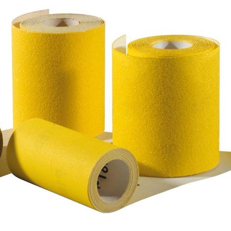 WHITE ALUMINUM OXIDE ABRASIVE PAPER ROLLS Yellow