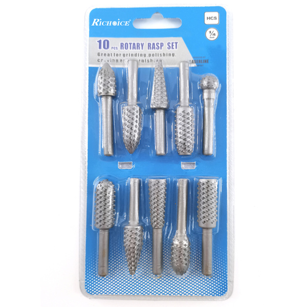 10Pcs HSS Woodworking Rotary File Drill Set