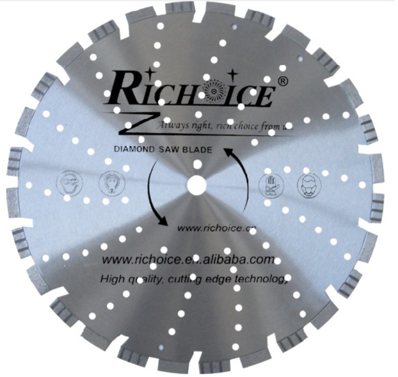 Laser Silver Welded Wet Cutting Diamond Blade 300-750mm