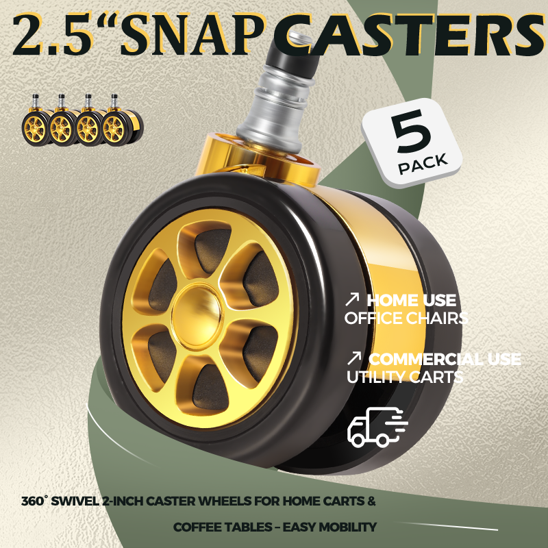 Elevating Furniture Design: The Engineering Excellence of 2.5" Zinc Alloy Casters in Gold & Silver