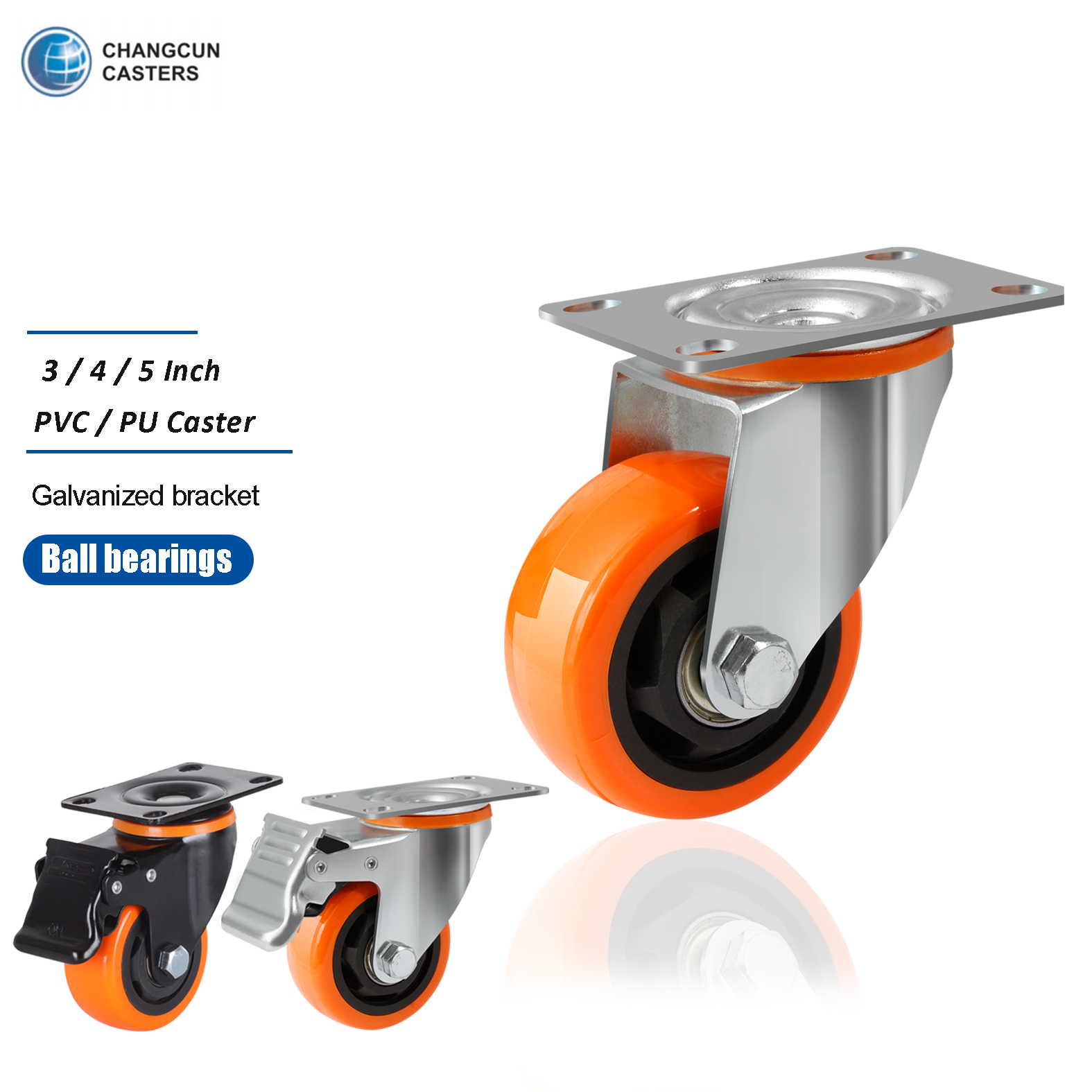 Ganzer Verkaufs wagen Versand behälter Castor Wheels Heavy Duty Caster Wheels Schwenk roller ohne Bremse