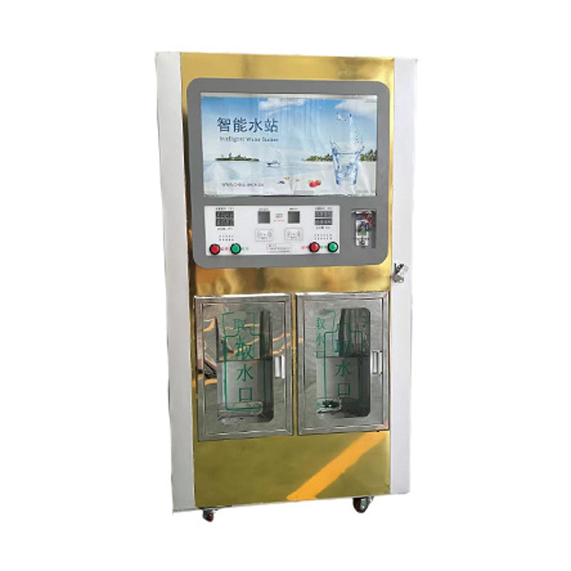 Foaming water vending machine