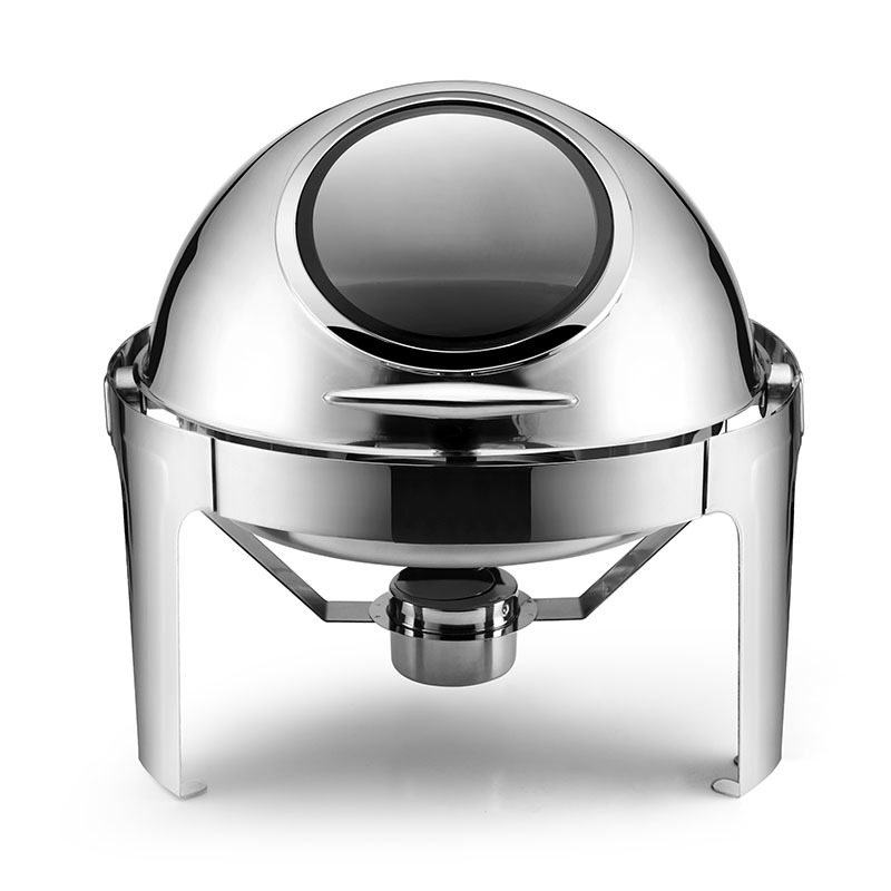 Roll Top Round Chafing Dish / Soup station (With Glass Window)