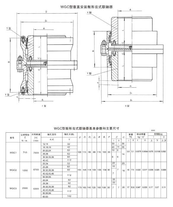 WGC型垂直安裝鼓形齒式聯(lián)軸器