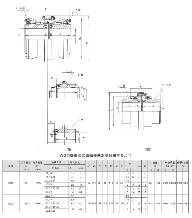 WG型鼓形齒式聯(lián)軸器