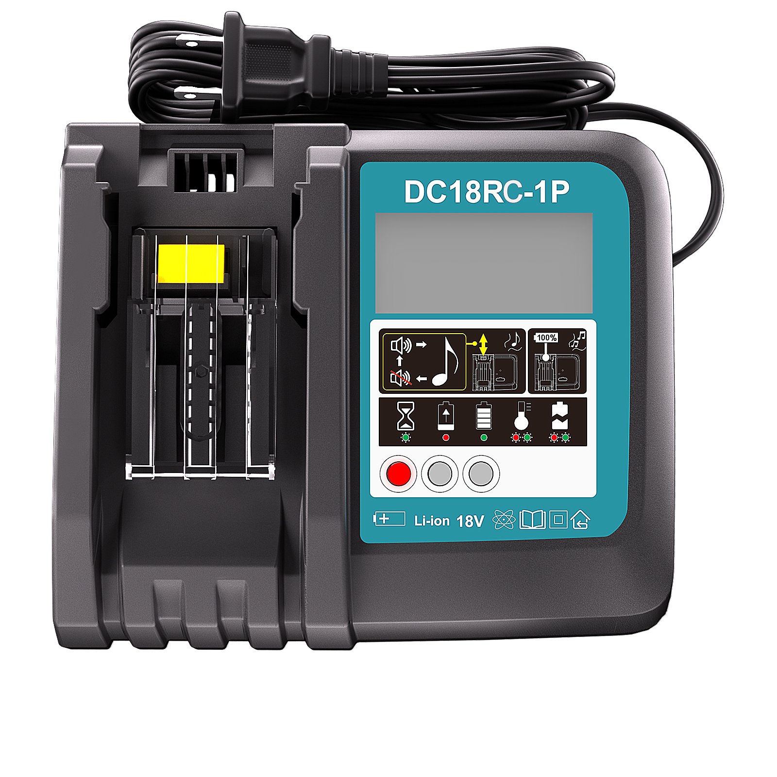 MAK-DC18RF-1P-3A-14.4-18V单充带数显充电器