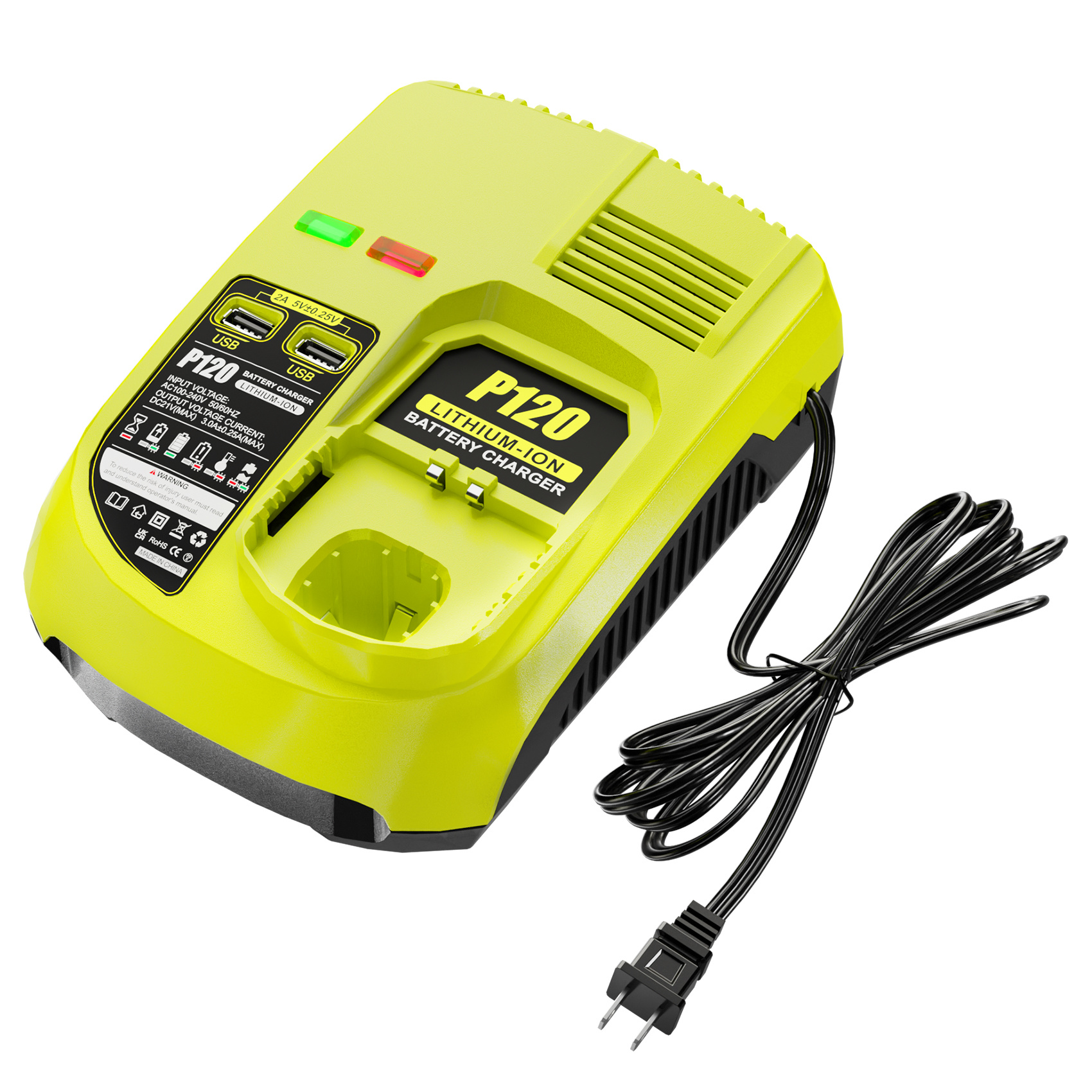 RYO-P120-18V-3A-双USB 单充锂镍电通用充电器