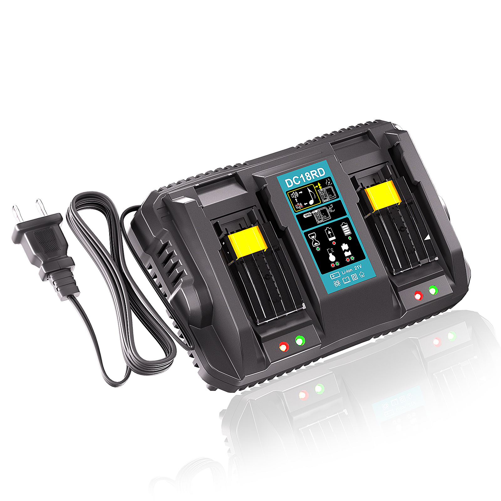 MAK-DC18RD-2P-3A-14.4-18V双充充电器