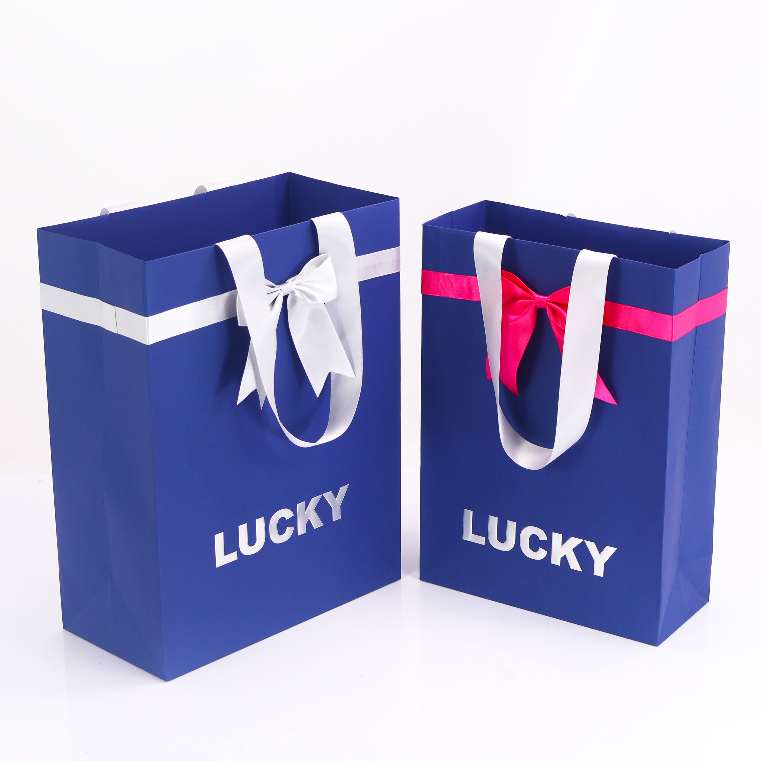 Blue paper bag