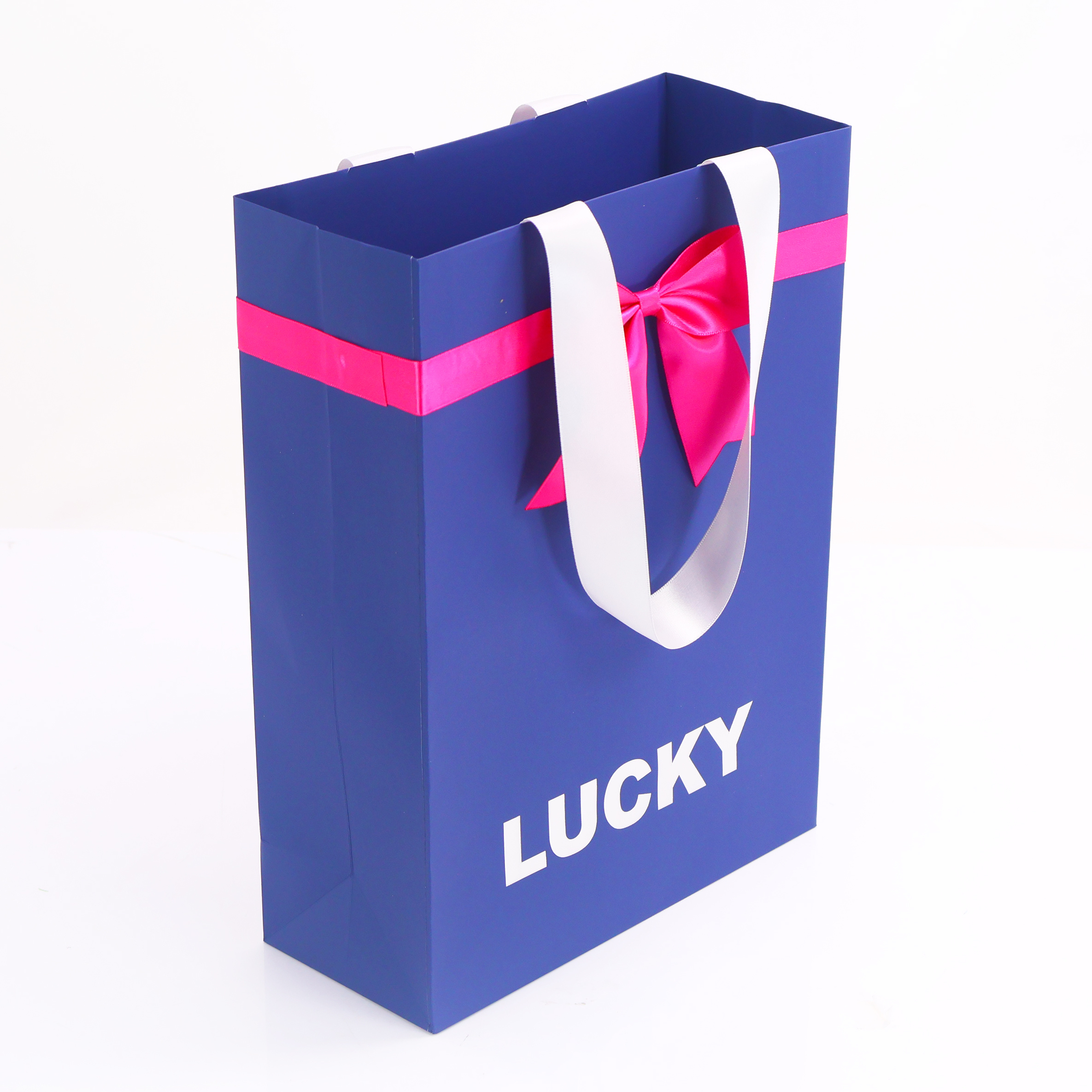 Blue paper bag
