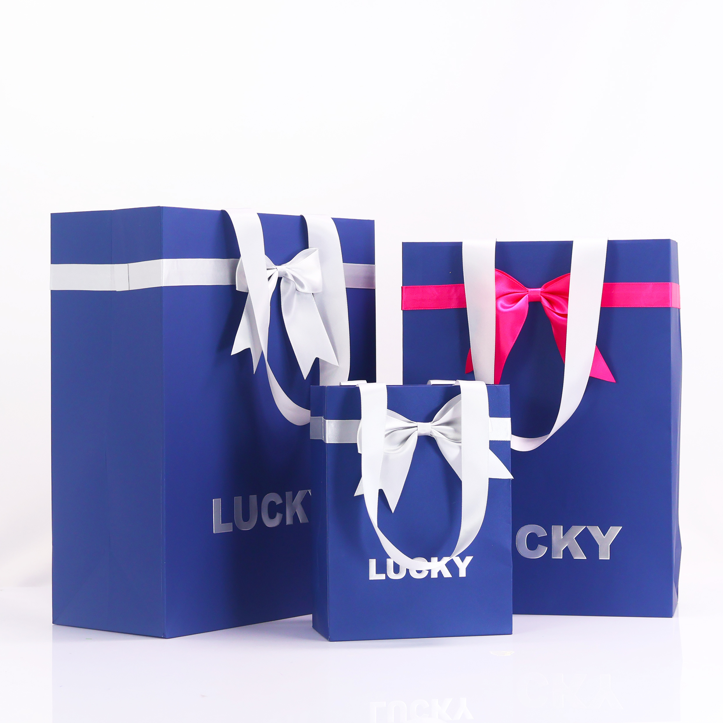 Blue paper bag