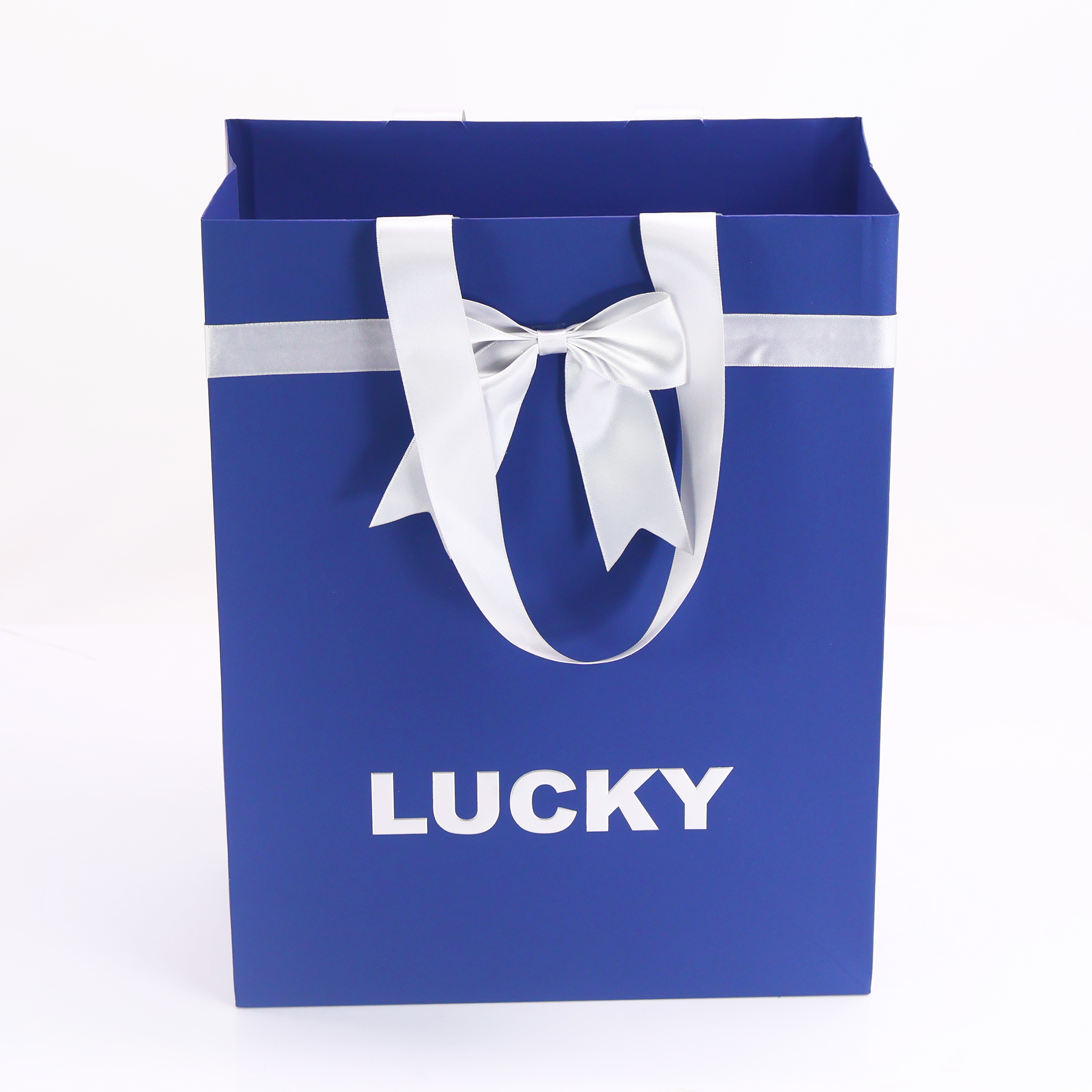 Blue paper bag