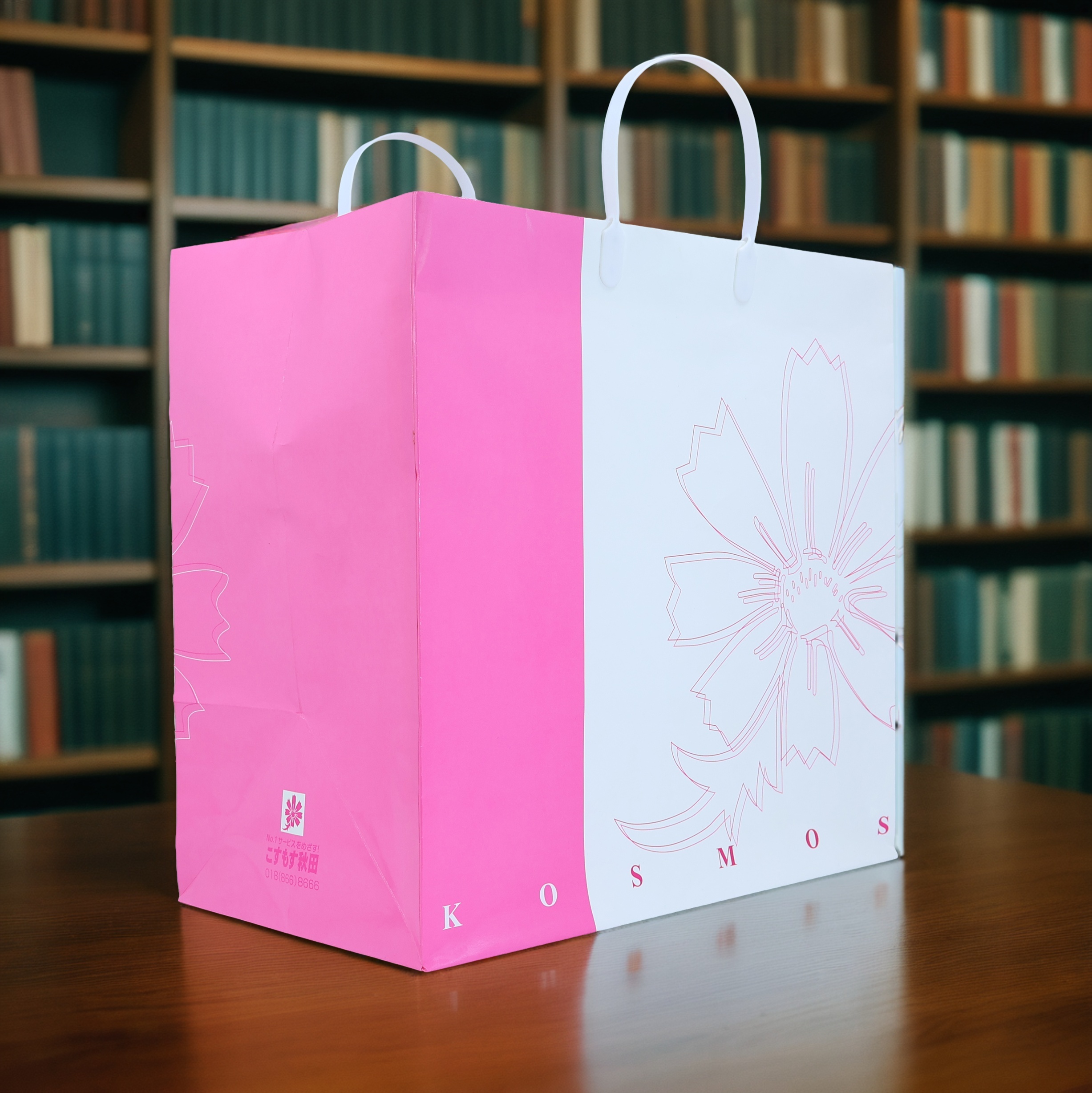 Fast Delivery Custom Print Logo with Plastic Handle Custom Packaging pink Paper Bags