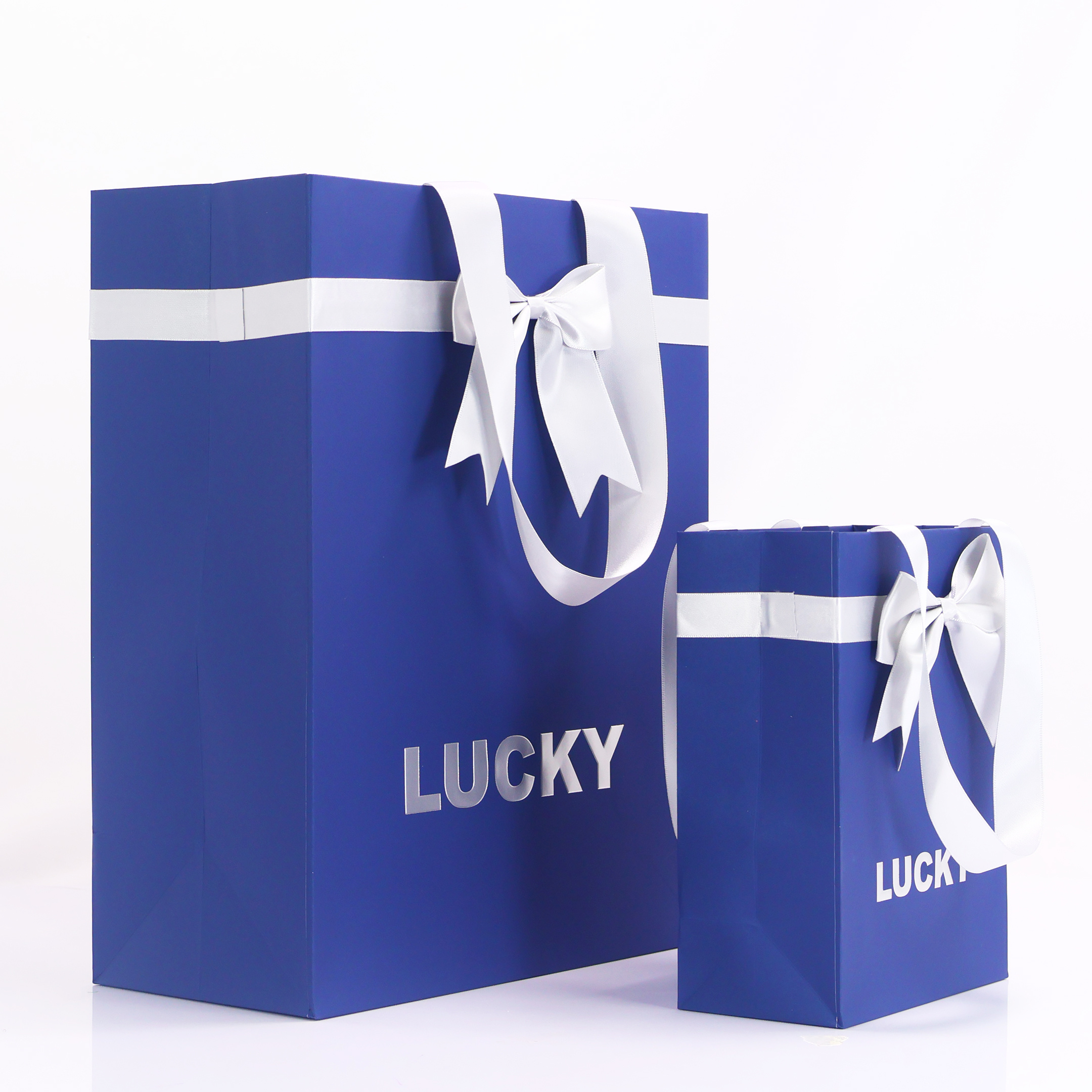 Blue paper bag