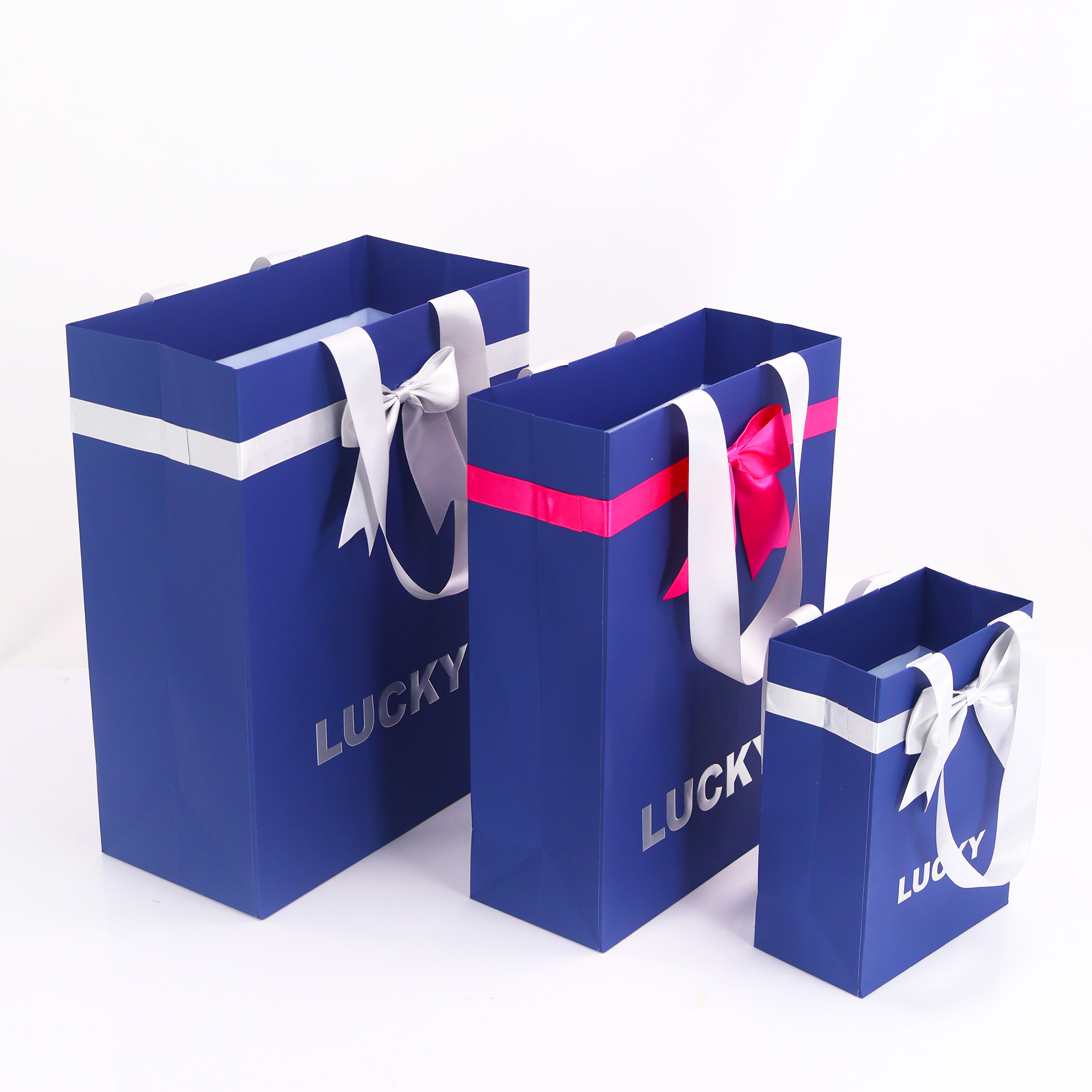 Blue paper bag