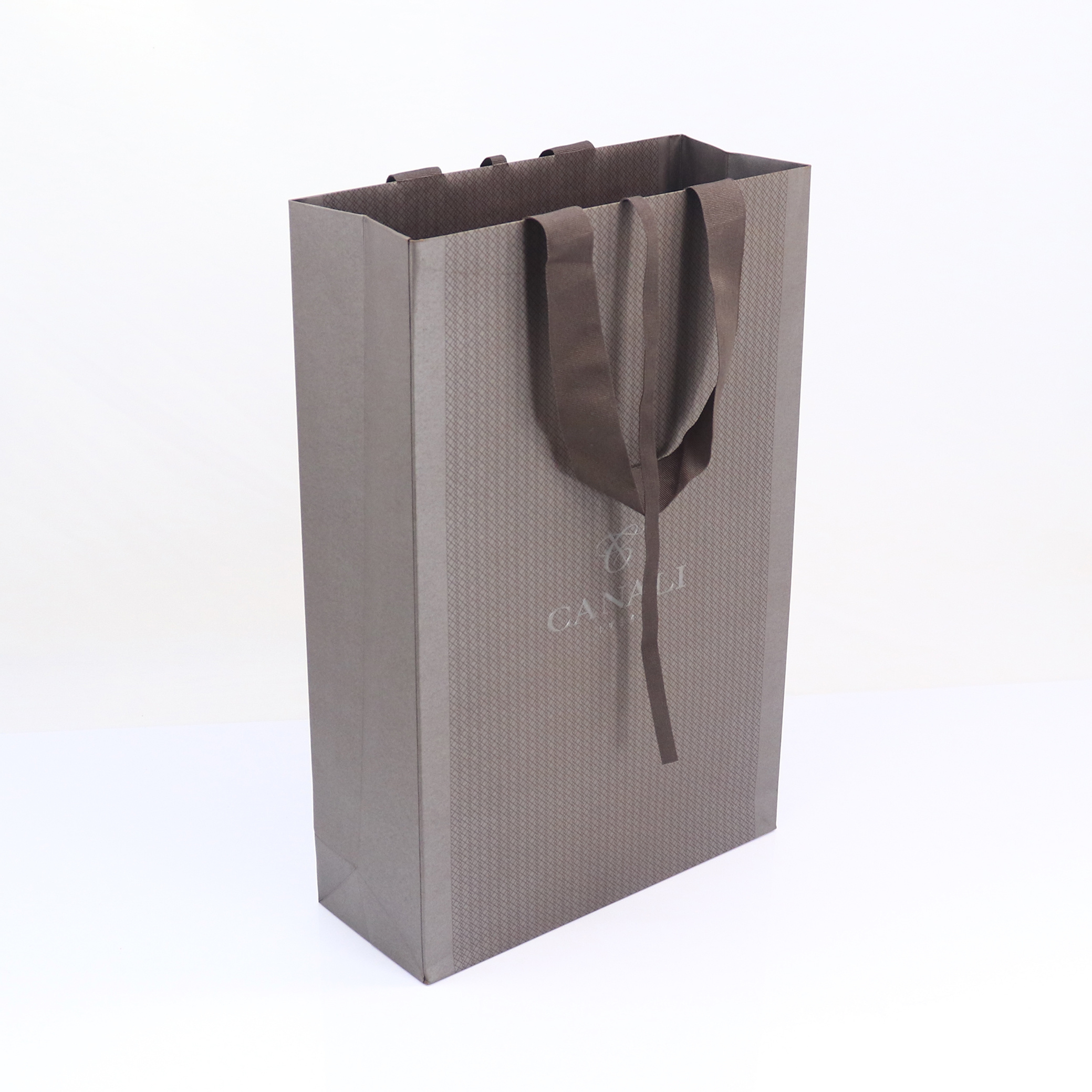 Low Cost Folding Feature Fashion Eco-friendly Printed Recycled Design Custom Natural Craft Clothes grey Shopping Bags