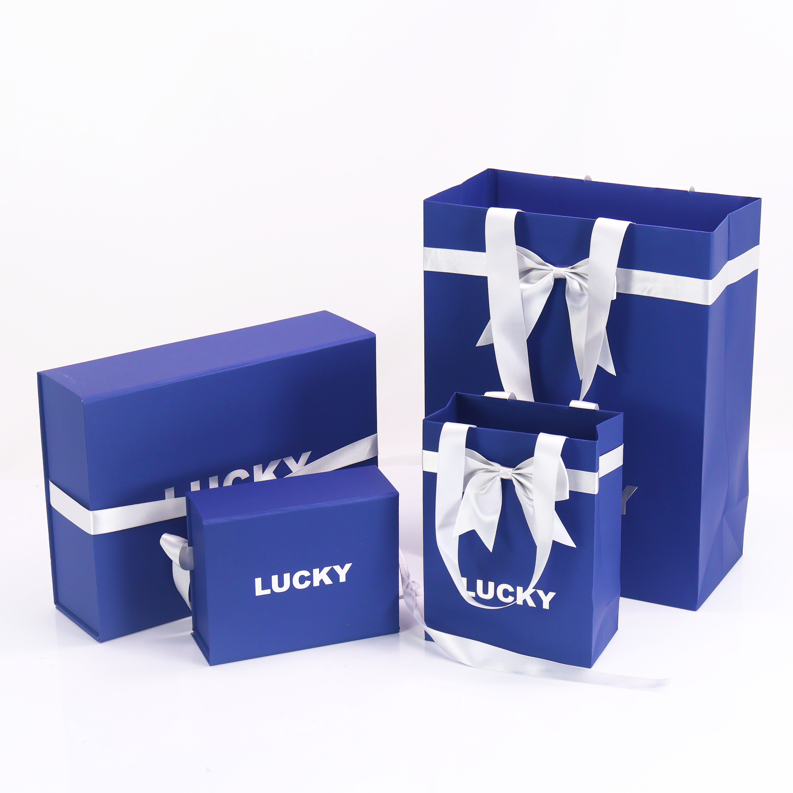 Blue paper bag