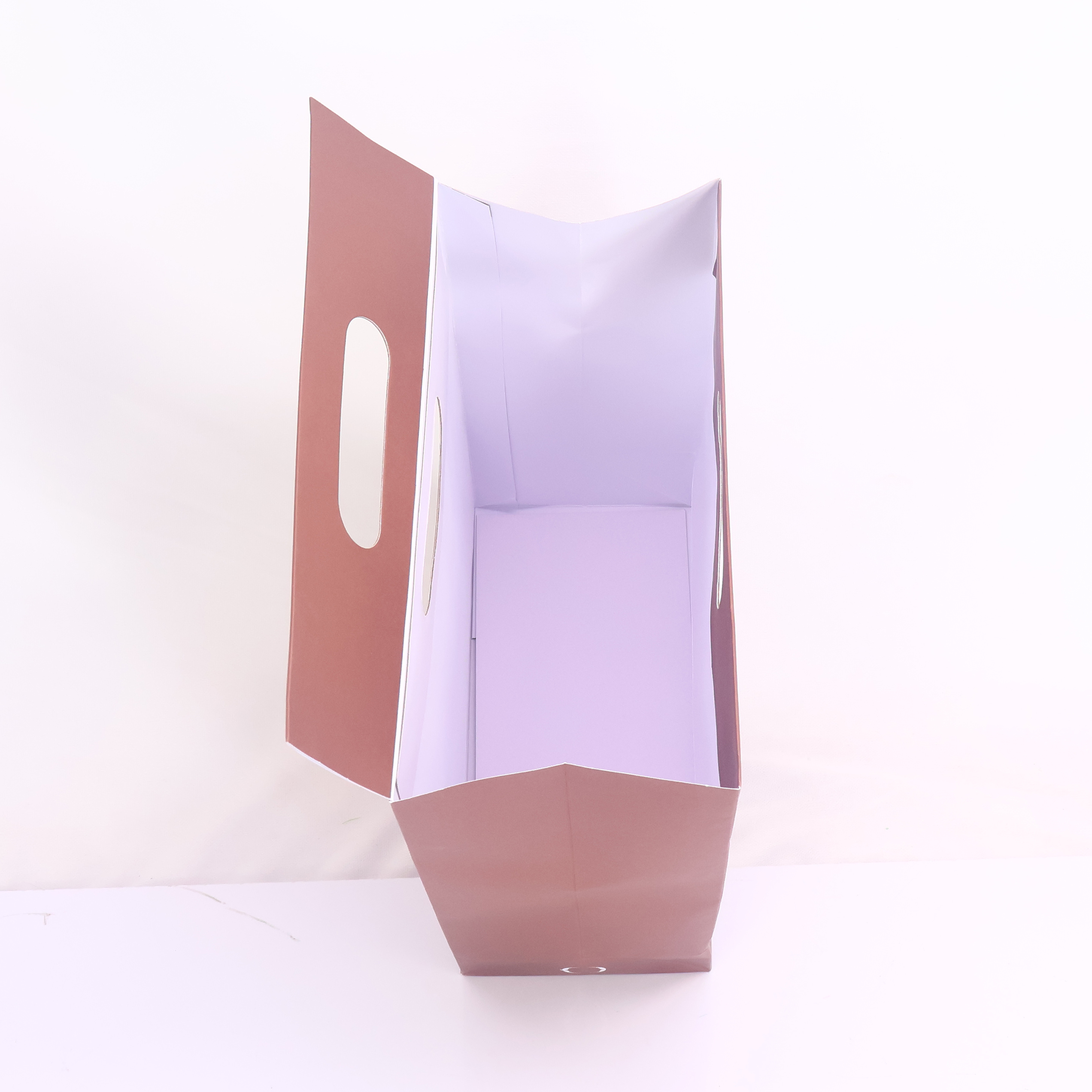 Brown die cut paper bag