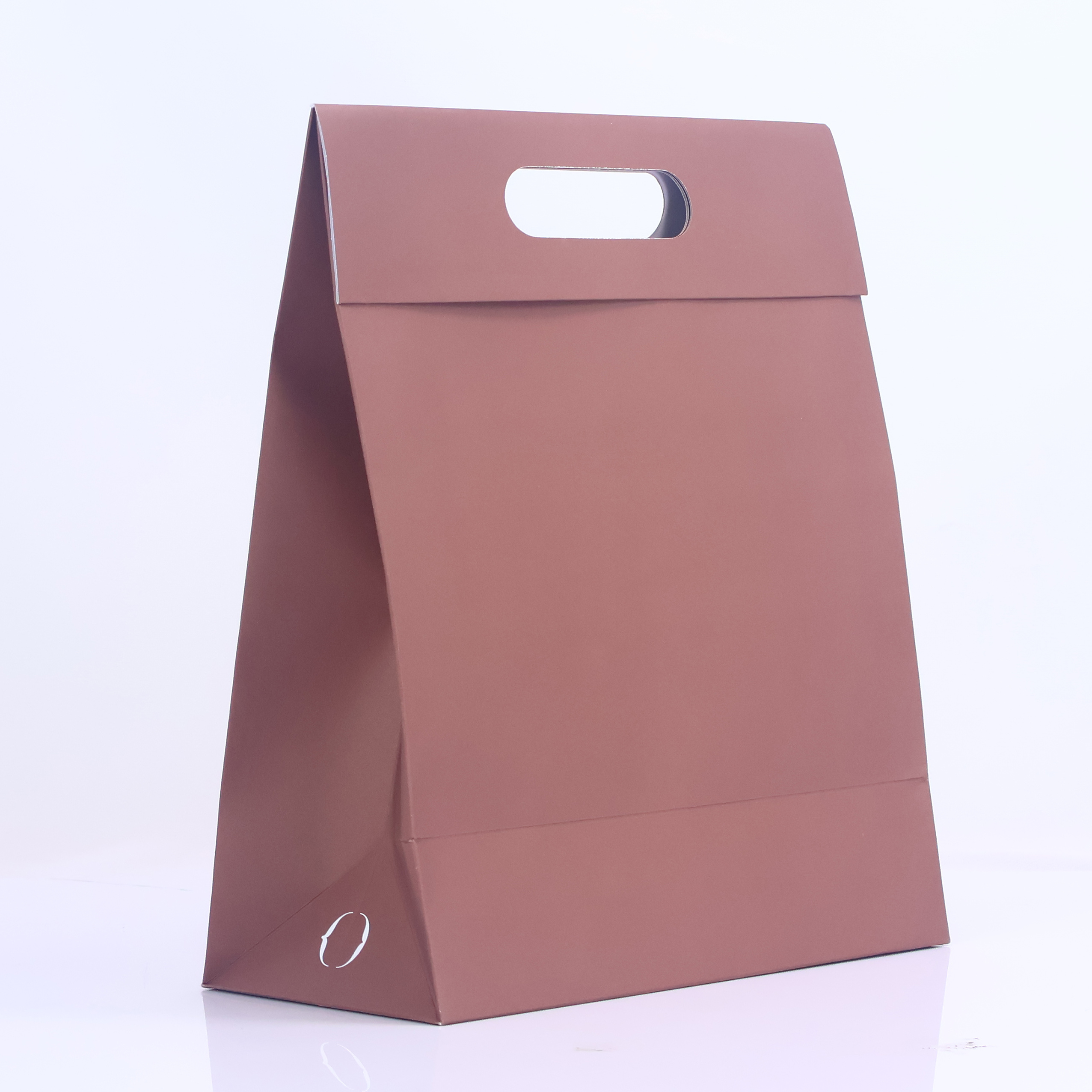 Brown die cut paper bag
