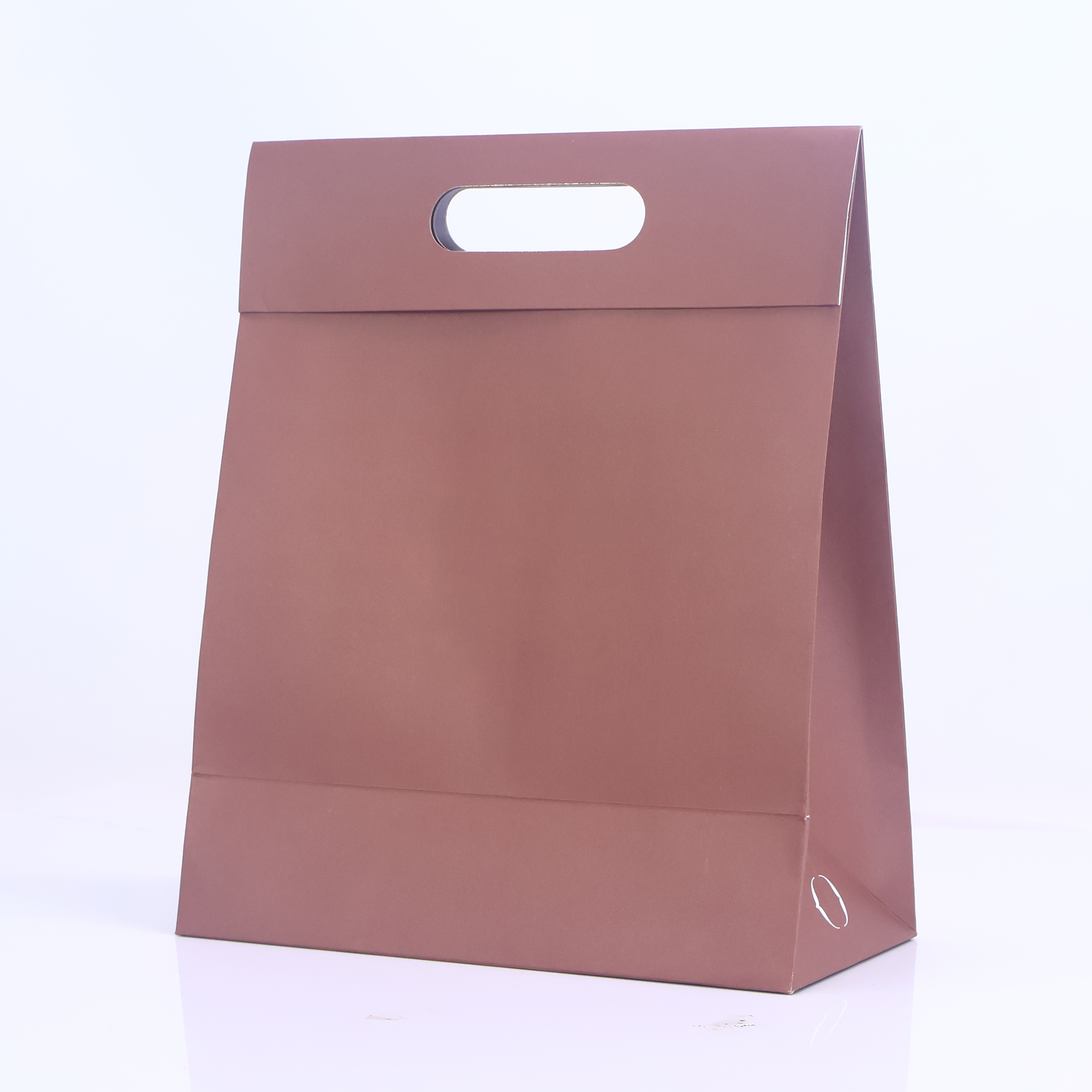 Brown die cut paper bag