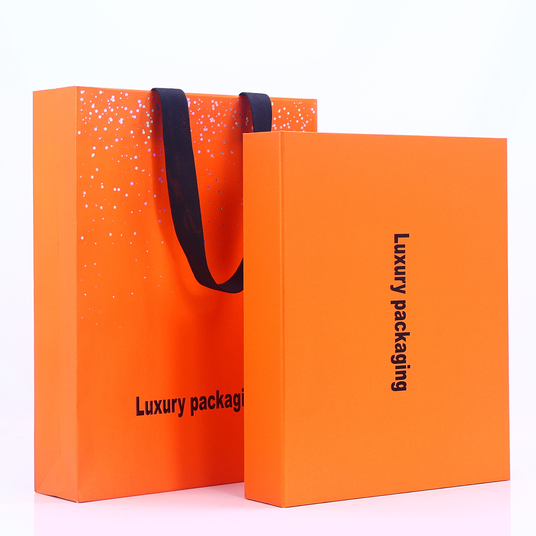 High quality carton custom Recyclable Gift Rectangle Food orange Retail Store Packaging Rigid folding bread Paper Boxes