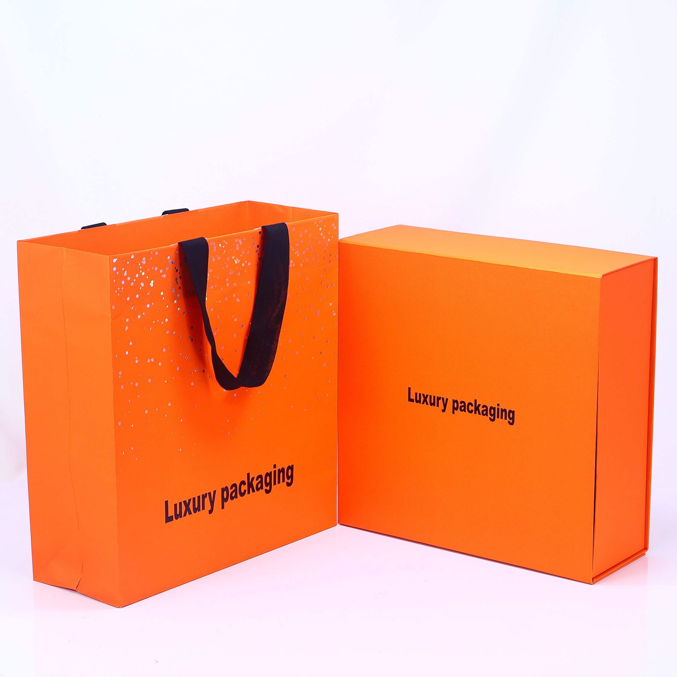 High quality carton custom Recyclable Gift Rectangle Food orange Retail Store Packaging Rigid folding bread Paper Boxes