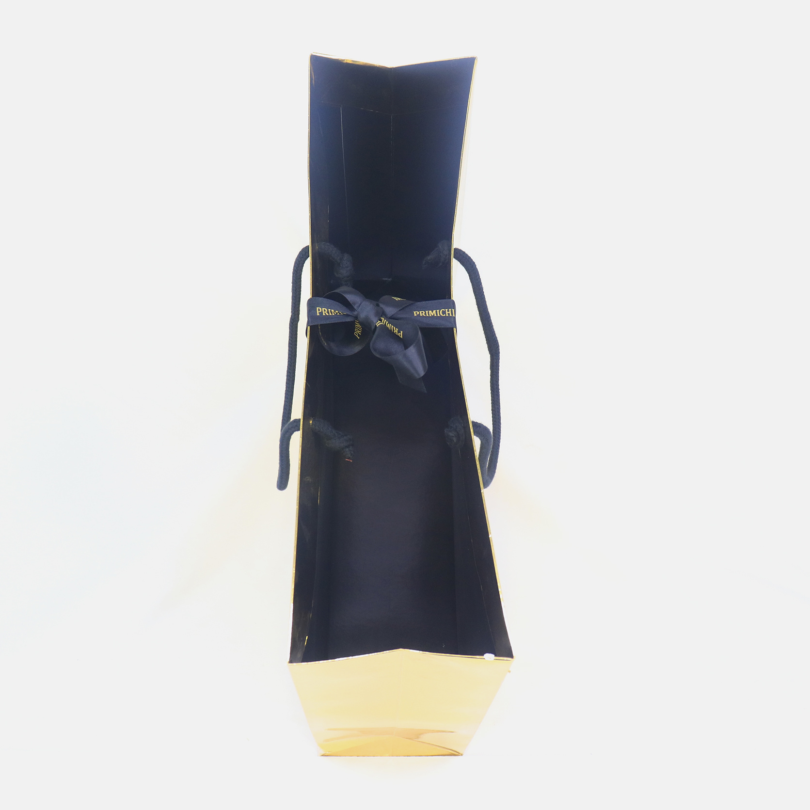 Luxury Apparel Shoes Clothes Packaging Shopping premium Gift Reflective Gold Metallic paper bags With Your Own Logo