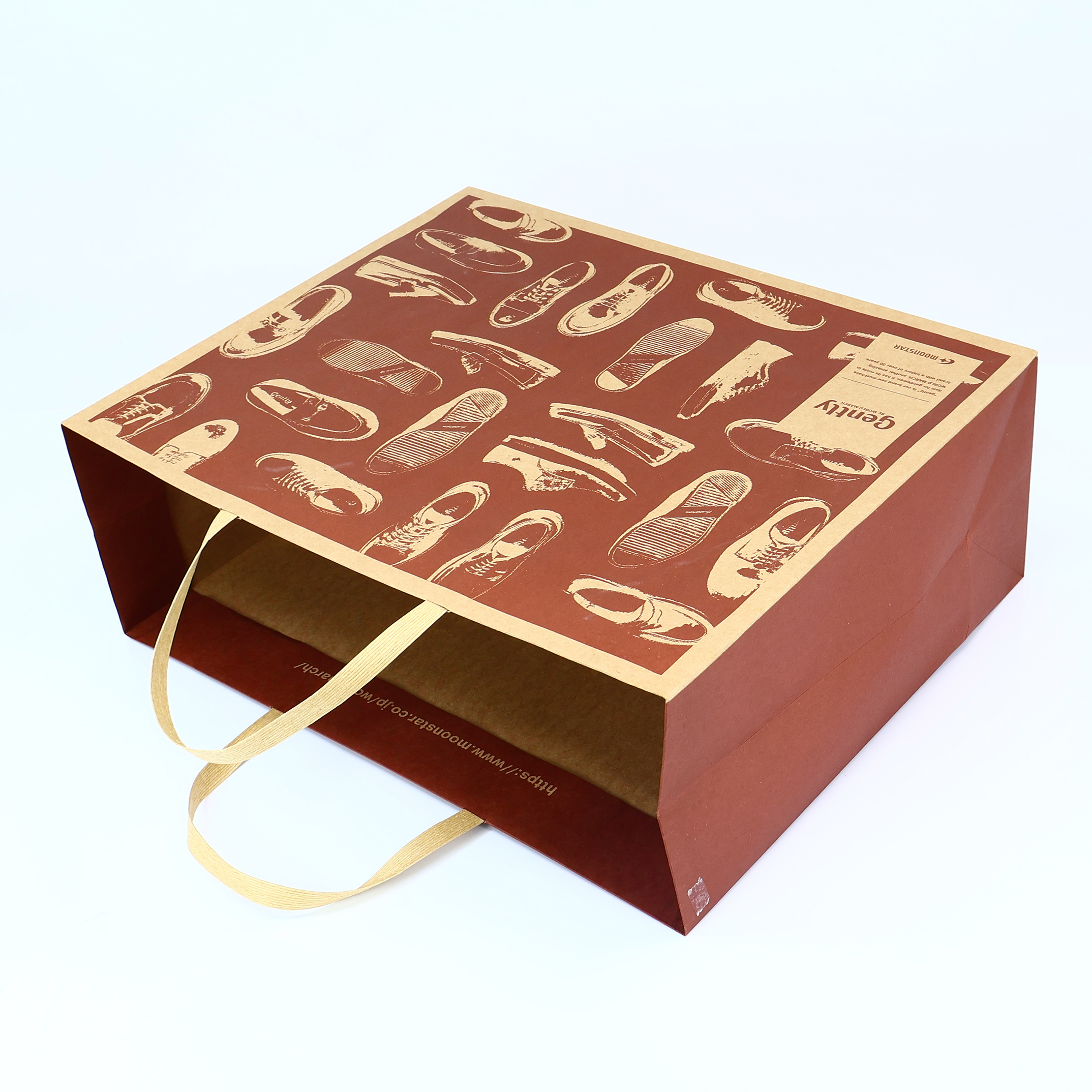 Custom Your Own Logo Cosmetics Clothing Wedding Gift Packaging Brown Shopping Thank You Paper Carry bags