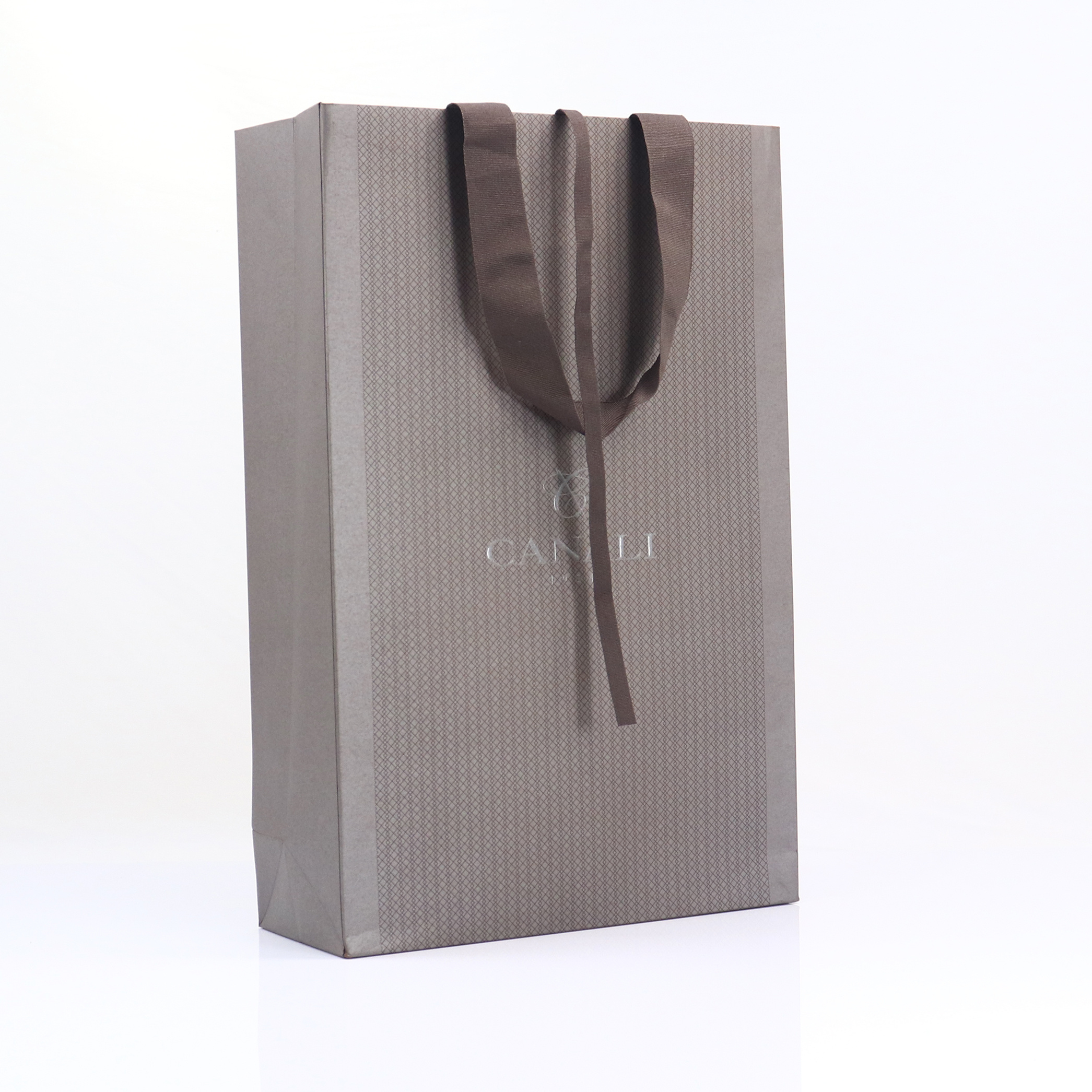 Low Cost Folding Feature Fashion Eco-friendly Printed Recycled Design Custom Natural Craft Clothes grey Shopping Bags